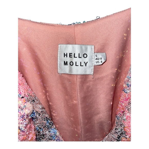 Hello Molly Shimmering Pink and Silver Dress - Picture 5 of 5